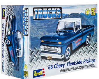 1966 Chevy Fleetside Pickup Chevy Truck 1:25 Model Kit Bausatz Revell 7225