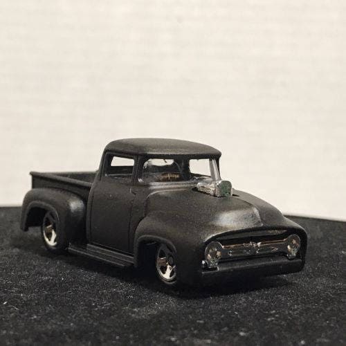 Custom Hot Wheels 56 Ford Truck Flat Black