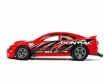 Loose Hot Wheels - 2006 Pontiac GTO Drag Car - Red and Black Pontiac Livery