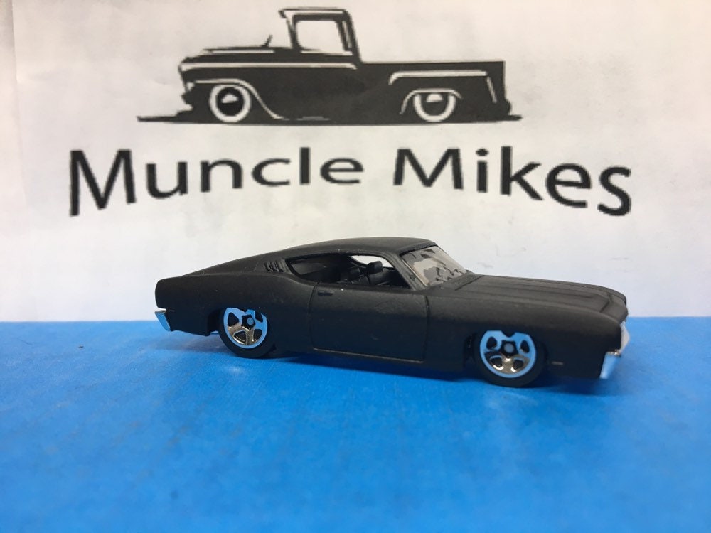 Custom Hot Wheels 1969 Ford Torino Talladega Custom Painted FLAT BLACK