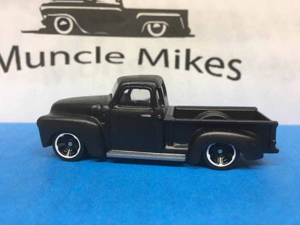 Custom Hot Wheels 1952 Chevy Pick Up Flat Black Free Shipping!