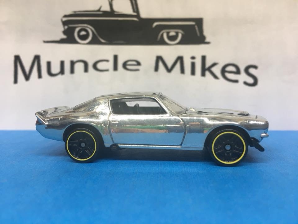 Custom Hot Wheels 1970 Camaro: POLISHED With Display Case, Cake Topper, Keychain, Zipper Pull, Ornament - Buyer Choice