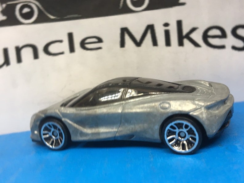 BARE METAL Hot Wheels McLaren 720S Race Car Muscle Car Hot Rod Black Bottom