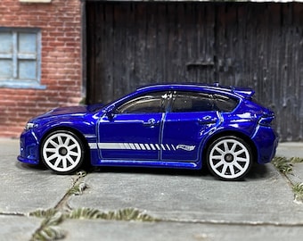 Loose Hot Wheels - Subaru WRX STI - Blue and White