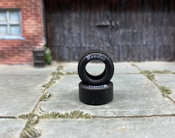 Custom Hot Wheels Wheels and Matchbox Rubber Tires - Race Tires Hoosier Rubber Tire Drag Slicks 12mm