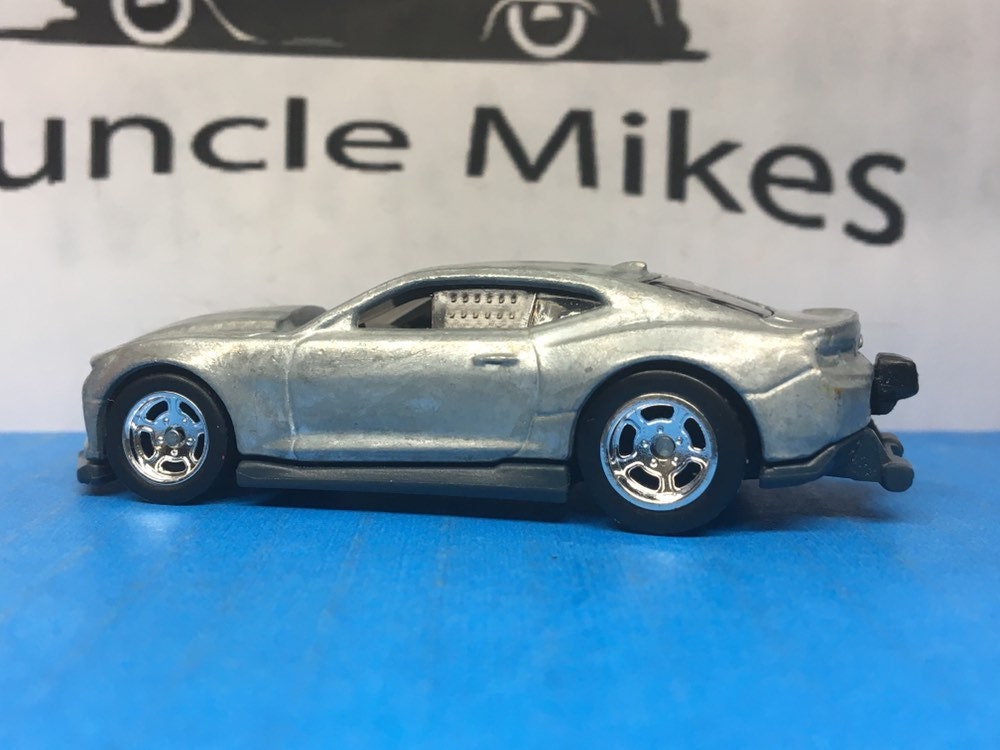 Custom Hot Wheels COPO Camaro Drag Car With Drag Lite Wheels and Rubber Tires Genuine Real Riders BARE METAL Free Shipping!