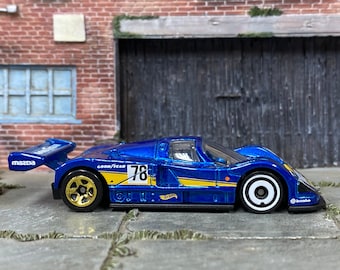 Loose Hot Wheels - Mazda 787B Race Car - Blue and Yellow Goodyear
