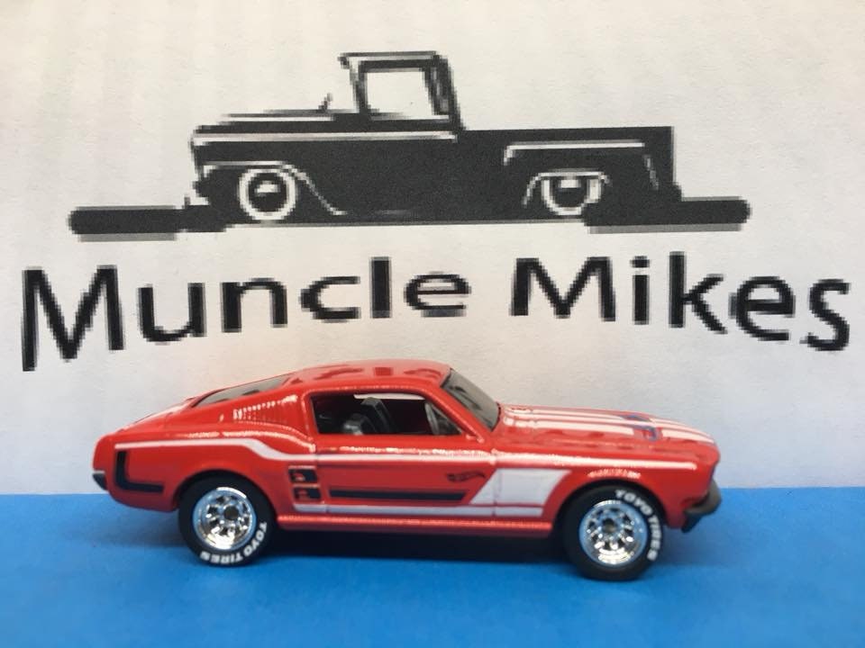 Custom Hot Wheels 1967 Mustang Rubber Tires Real Rider Style Free Shipping!