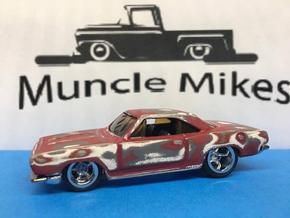Custom Hot Wheels Patina Plymouth Barracuda Formula S Rubber Tires Real Rider Style Free Shipping!
