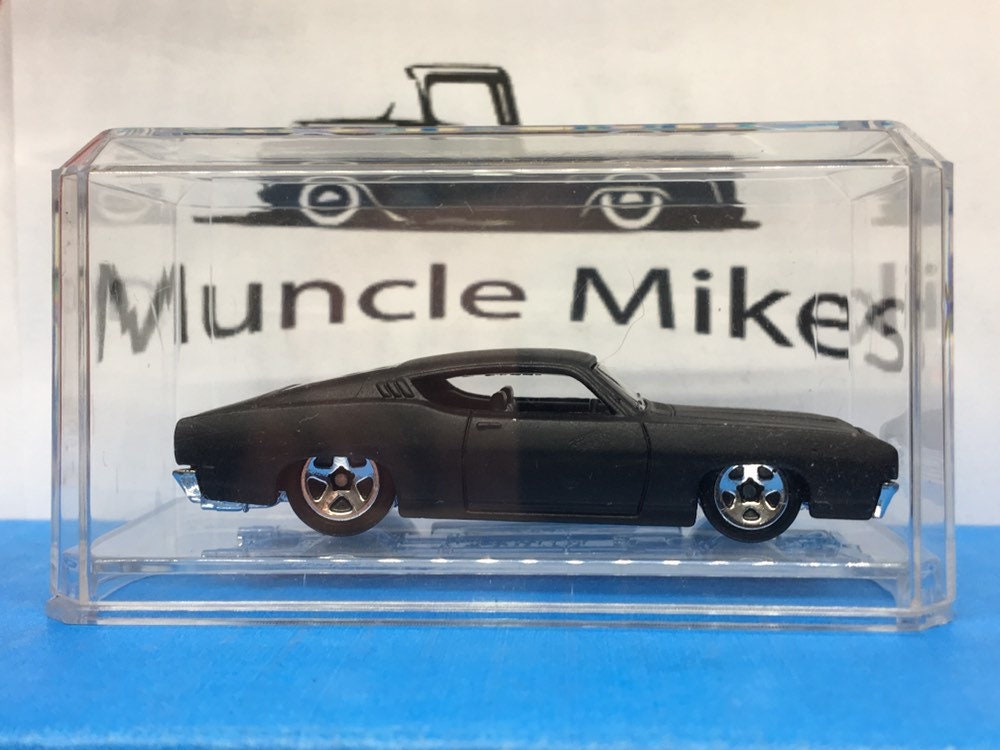Custom Hot Wheels 69 Ford Torino Talladega Flat Black