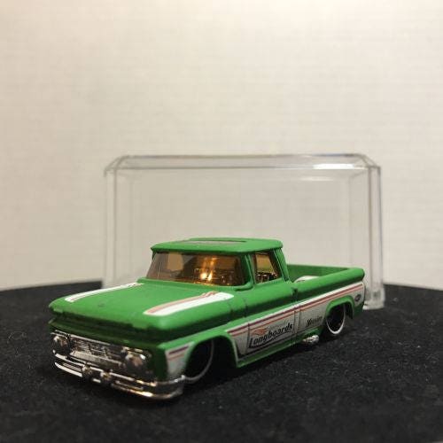 Custom Hot Wheels Custom 62 Chevy Pickup 255 Flat Green