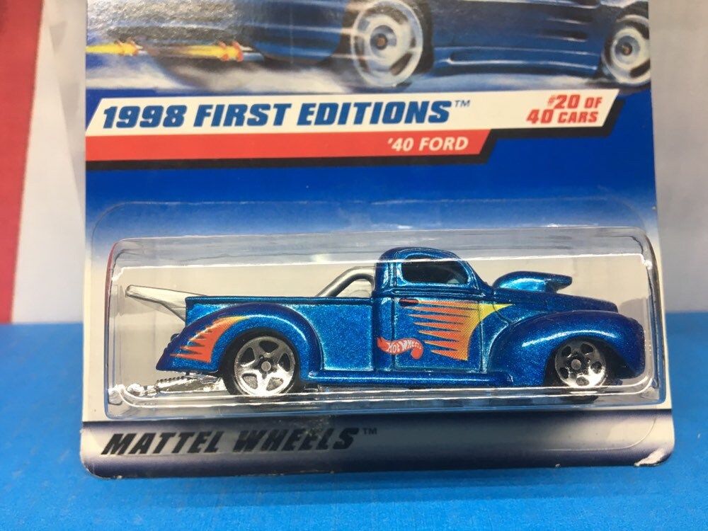 Classic Collectible Hot Wheels: Collector #654 1940 Ford Pick Up With Pro Tech Case Free Shipping!