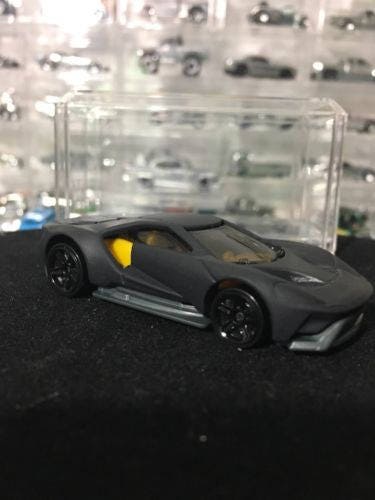 Custom Hot Wheels 17 Ford Gt Flat Black