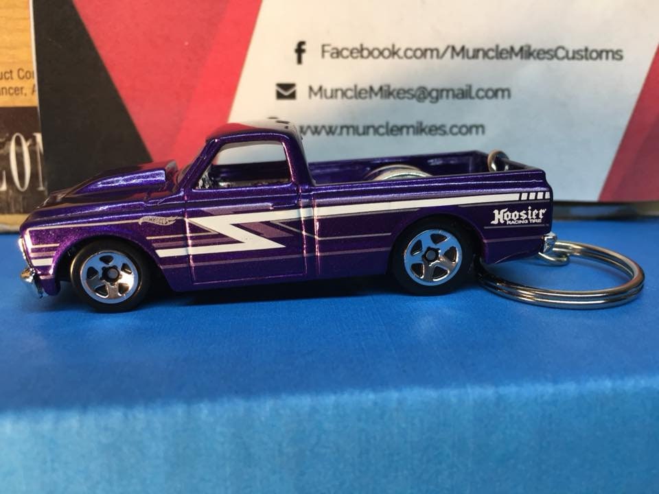 Custom Hot Wheels 1967 Chevy C10 Christmas Ornament, Keychain or Zipper Pull Free Shipping!