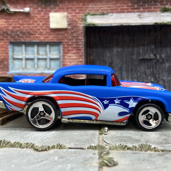 Loose Hot Wheels -1957 Chevy - Red White and Blue
