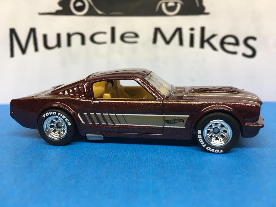 Custom Hot Wheels 65 Mustang Real Rider Style Rubber Tires