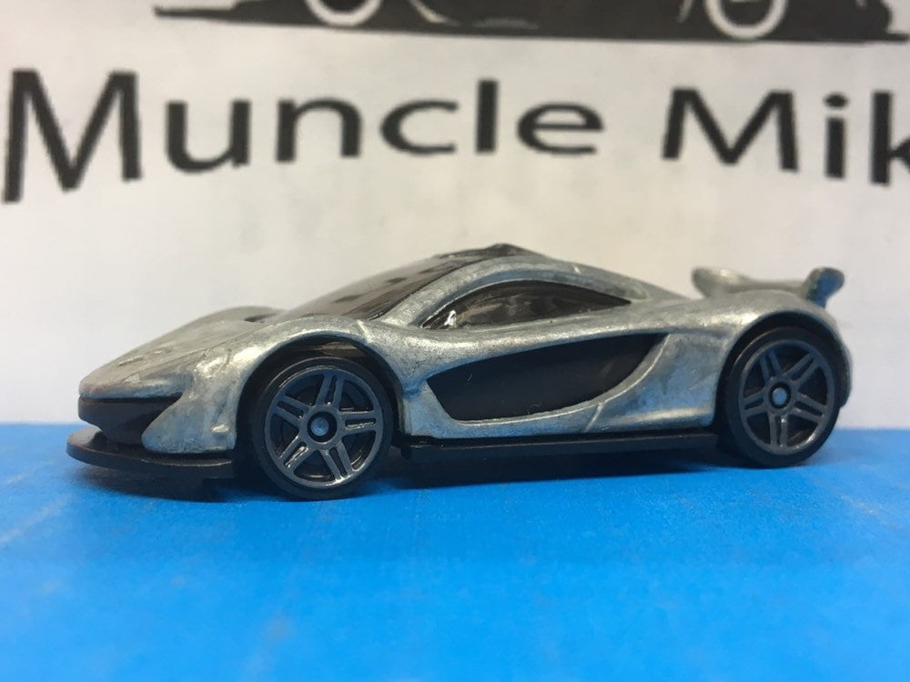 Custom Hot Wheels McLaren P1 Race Car Muscle Car Hot Rod Black Bottom BARE METAL Free Shipping!