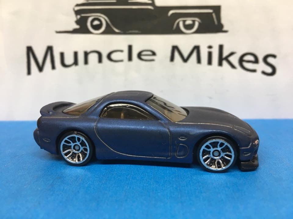 Custom Hot Wheels Mazda RX7 Factory Satin Flat Blue