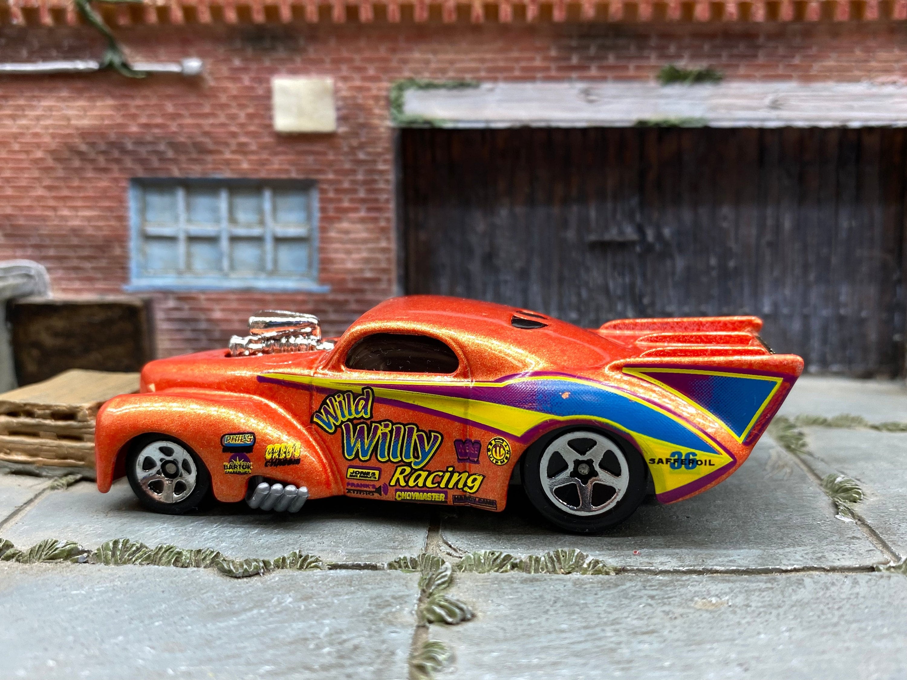 Loose Hot Wheels - 1941 Willys Coup Drag Car - Wild Willy Orange