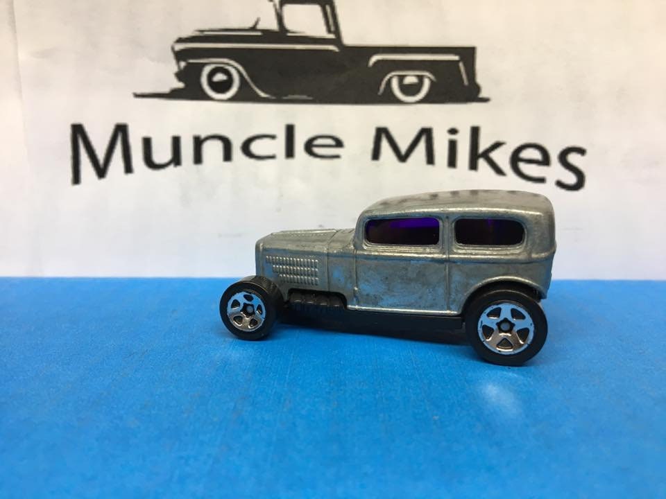 Custom Hot Wheels Ford Model A Sedan Rat Rod Bare Metal