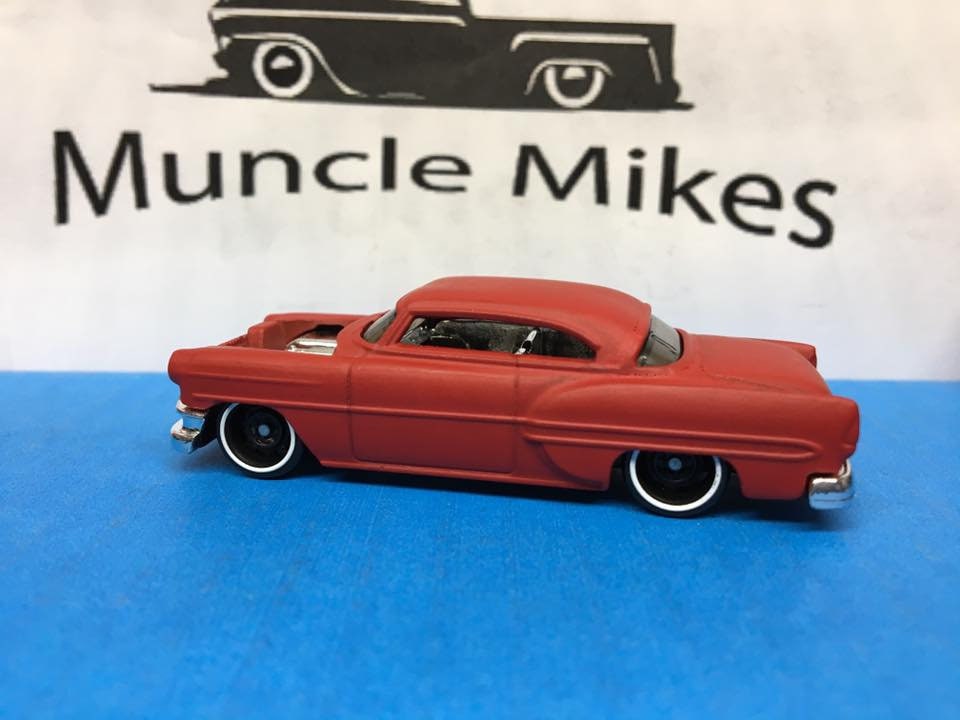 Custom Hot Wheels 53 Chevy Custom Painted Cardinal Red Satin