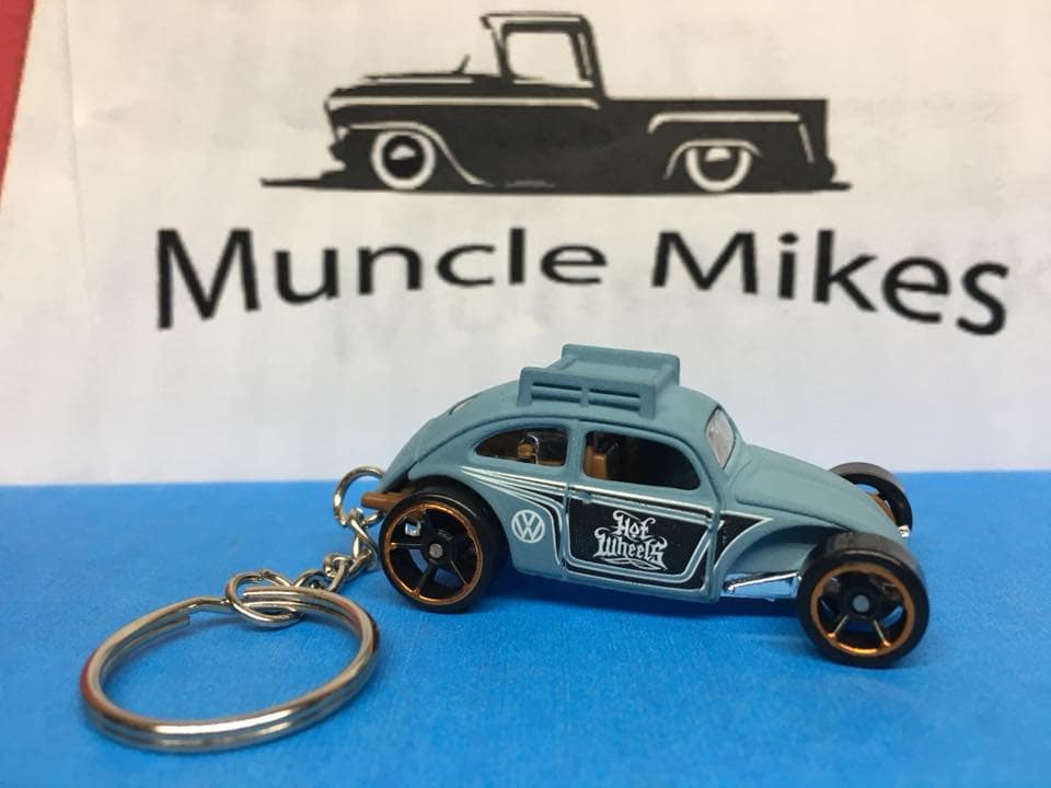 Custom Hot Wheels rare VW Volkswagen Beetle Keychain key chain