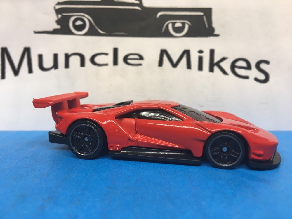 Custom Hot Wheels 2016 Ford Gt Race Custom Painted Cherry Red