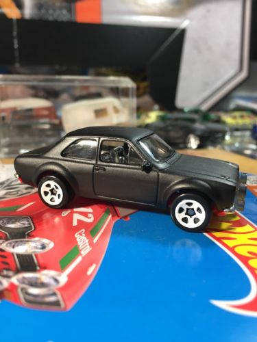 Custom Hot Wheels 70 Ford Escort Rs1600 Flat Black