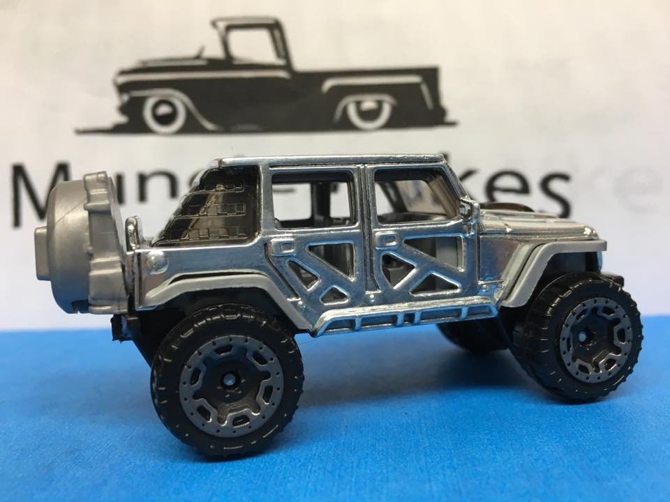 Custom Hot Wheels 17 Jeep Wrangler POLISHED Free Shipping!