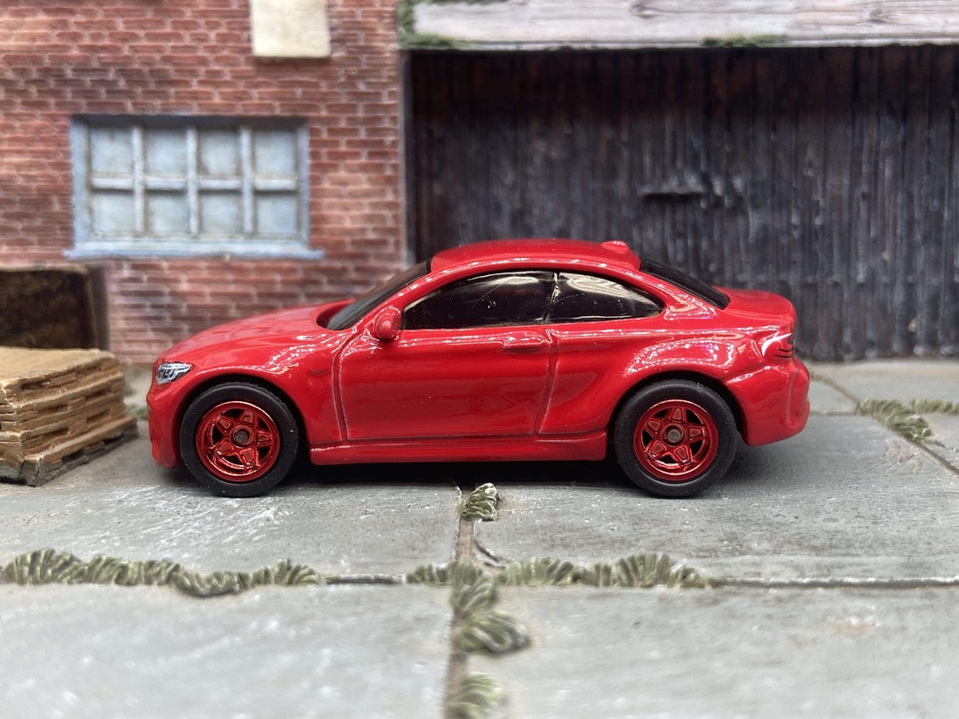 Custom Hot Wheels 2016 BMW M2 in Red With Red 5 Star Wheels With Rubber ...