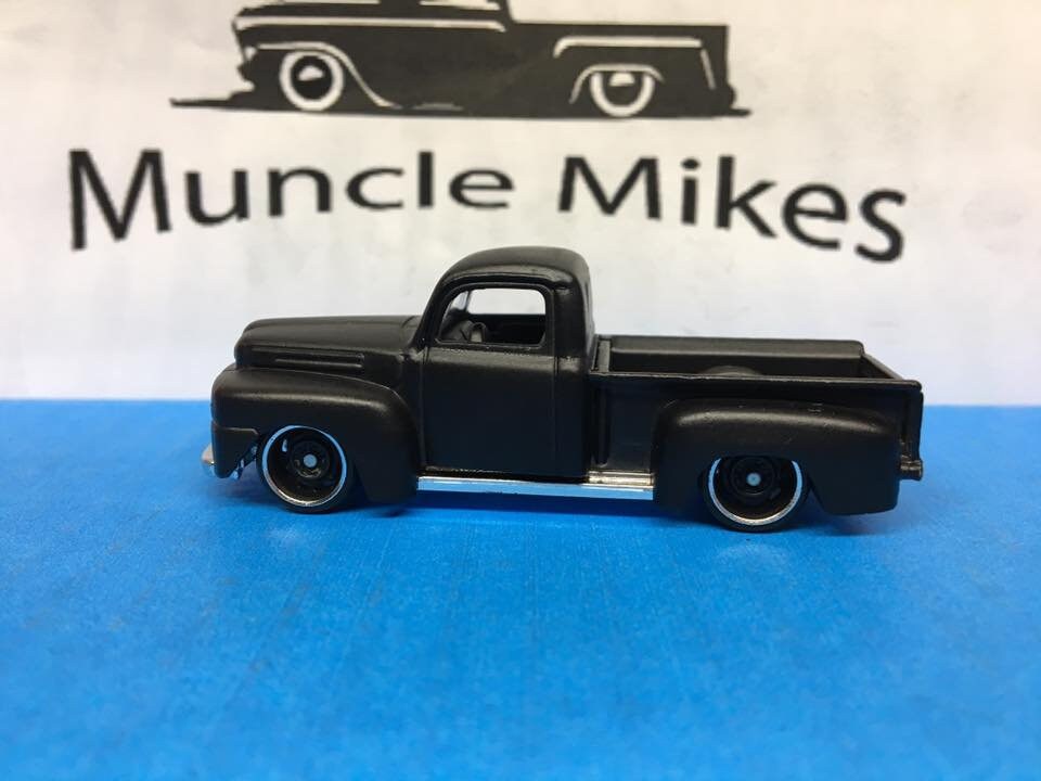 Custom Hot Wheels 1949 Ford F1 Pick Up Flat Black