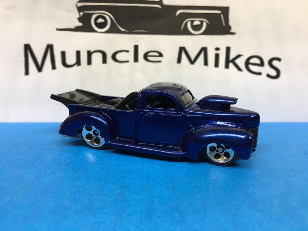 Custom Hot Wheels 40 Ford Truck Royal Blue