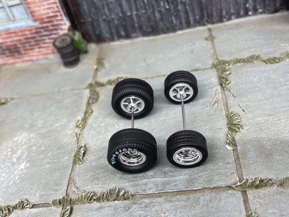 Custom Hot Wheels Wheels and Matchbox Rubber Tires Chrome