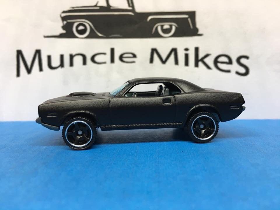 Custom Matchbox 70 Plymouth Cuda Flat Black