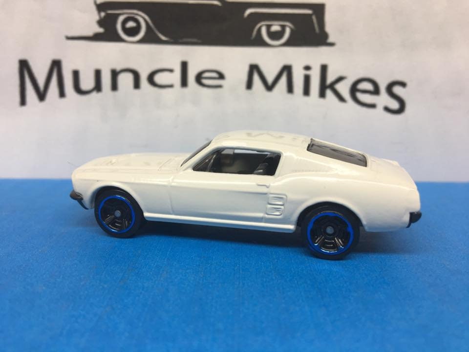 Custom Hot Wheels 67 Mustang Fastback Custom Paint Triple White
