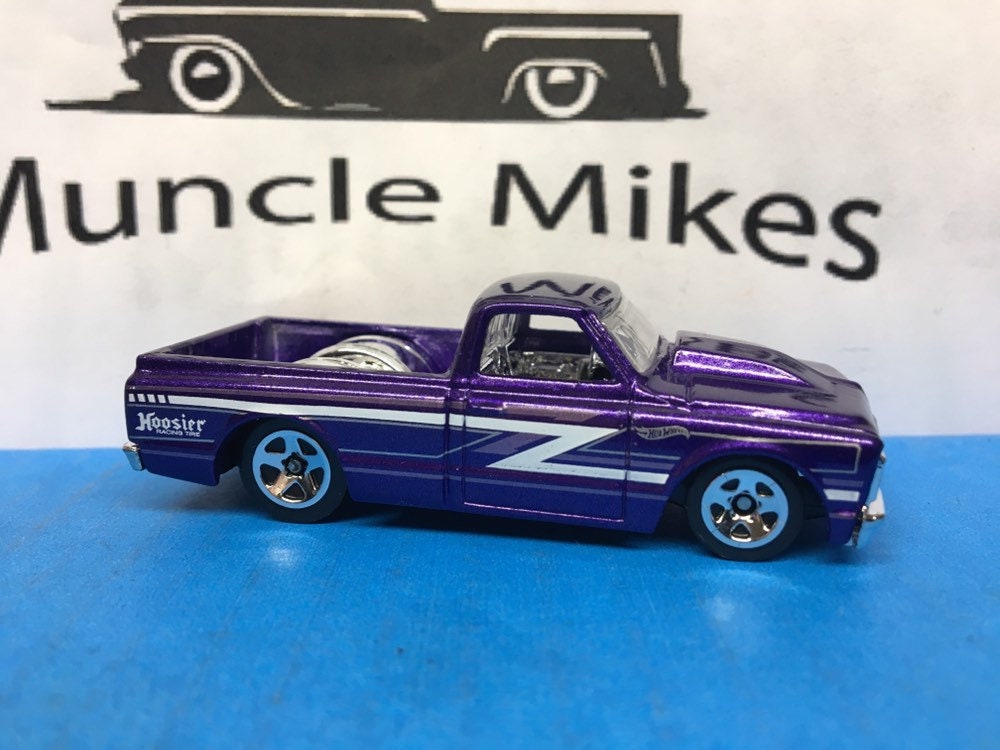 Collectible 2018 Hot Wheels 1967 Chevy C10 Truck In Purple With Custom Clear Display Case