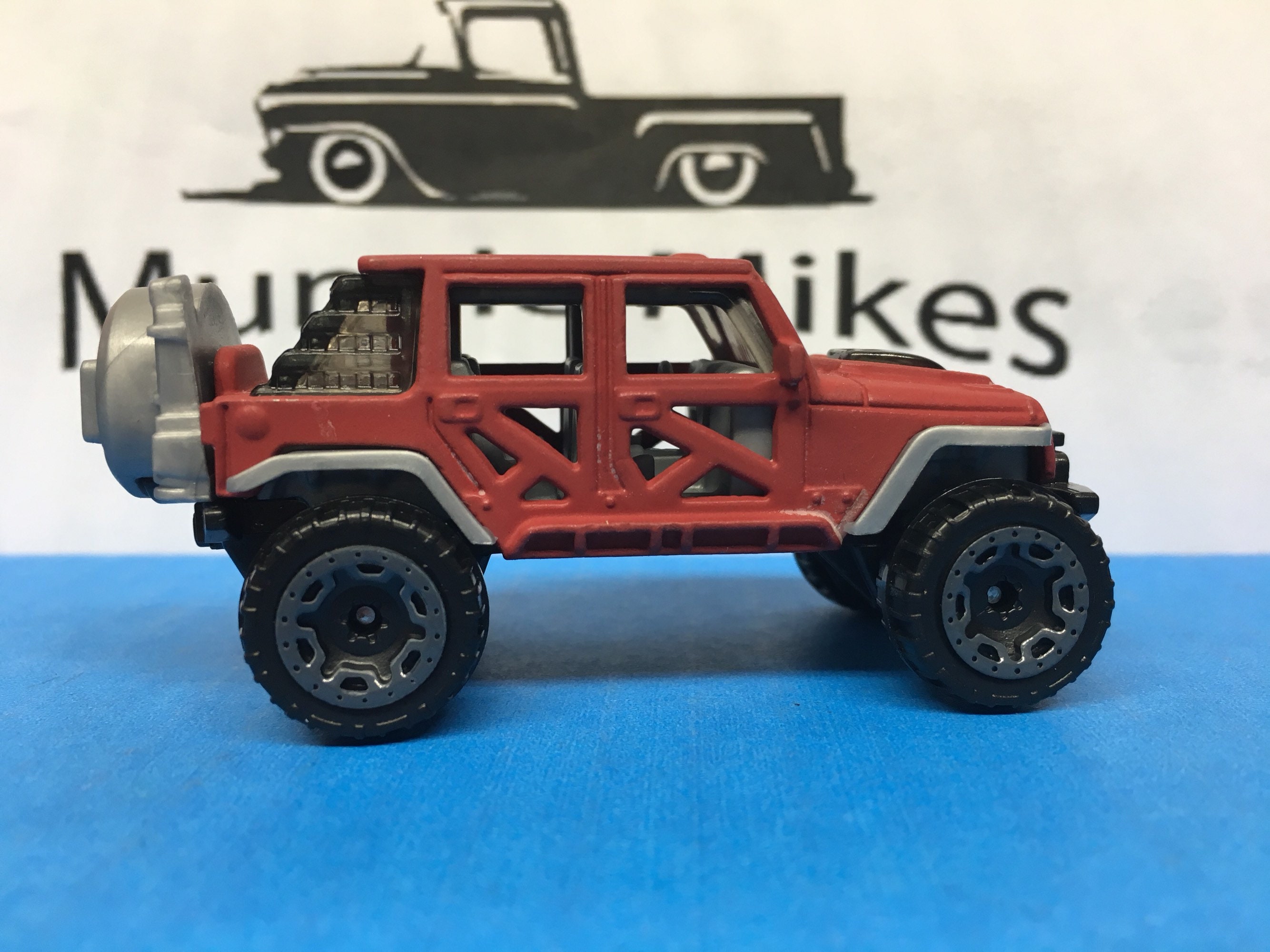 Custom Hot Wheels 17 Jeep Wrangler Flat Red