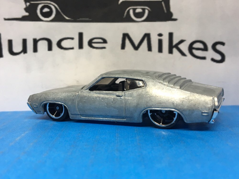 Custom Hot Wheels 1970 Ford Torino Hot Rod Muscle Car BARE METAL