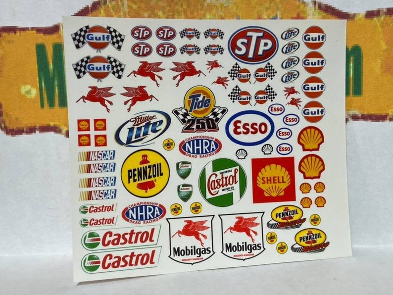 Custom Hot Wheels 1/64 Water Slide Decal Sheet Shell And GULF Etsy