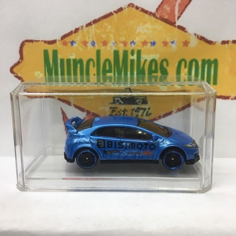 Hot Wheels /& Display Case 2016 Honda Civic Type-R BLUE