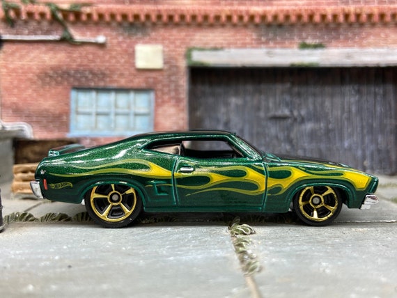 Loose Hot Wheels - 1973 Ford Falcon XB - Green With Flames - Etsy