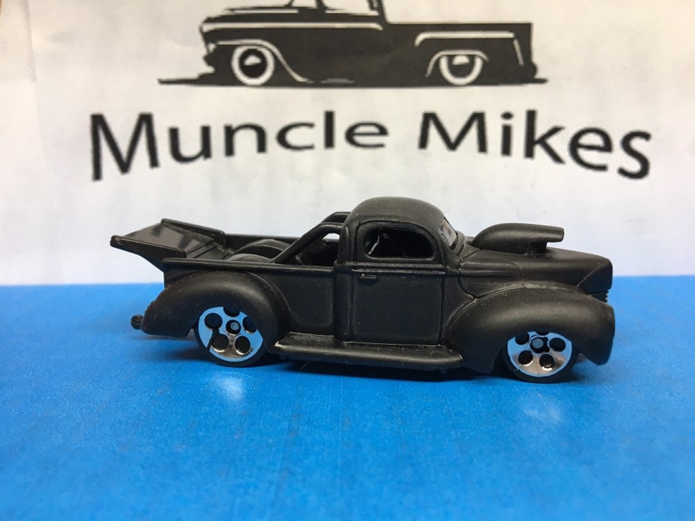 Custom Hot Wheels 40 Ford Truck Flat Black