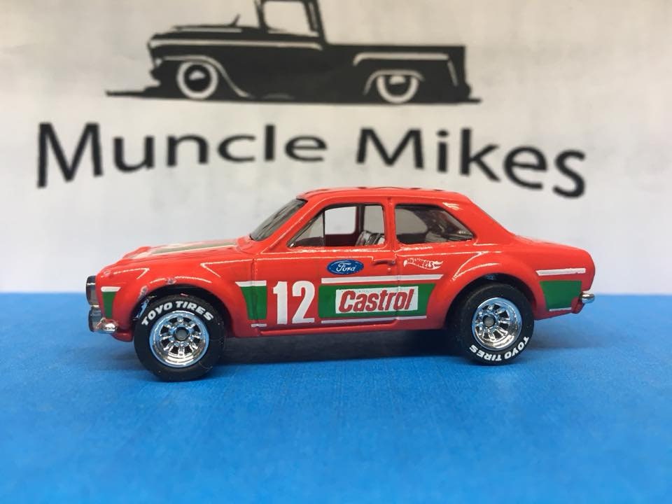 Custom Hot Wheels 70 Ford Escort Rs1600 Rubber Tires Real Rider Style