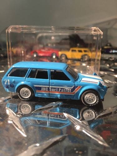 Custom Hot Wheels 71 Datsun Bluebird 510 Wagon Rubber Tires Real Rider Style