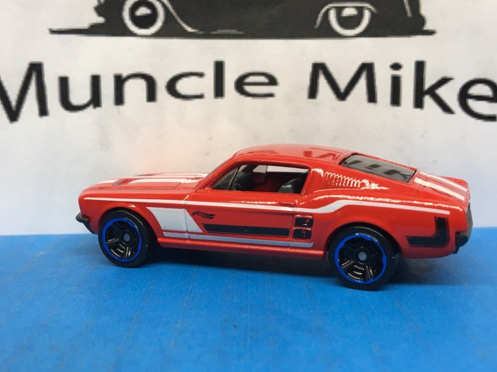 Collectible 2018 Hot Wheels 1967 Ford Mustang Fastback RED With Custom Clear Display Case