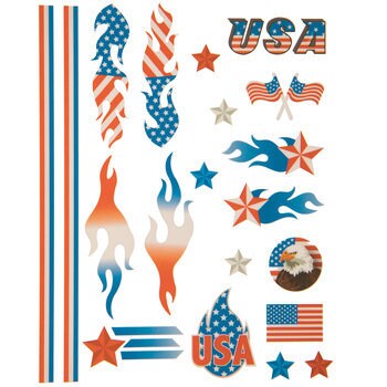 Pinewood Derby Supplies: Pinewood Patriotic Derby Car Dry Transfer Decals