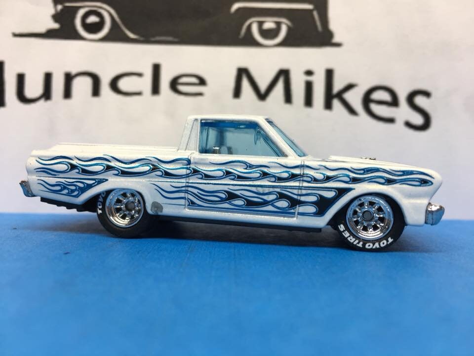 Custom Hot Wheels 65 Ford Ranchero Rubber Tires Real Rider Style
