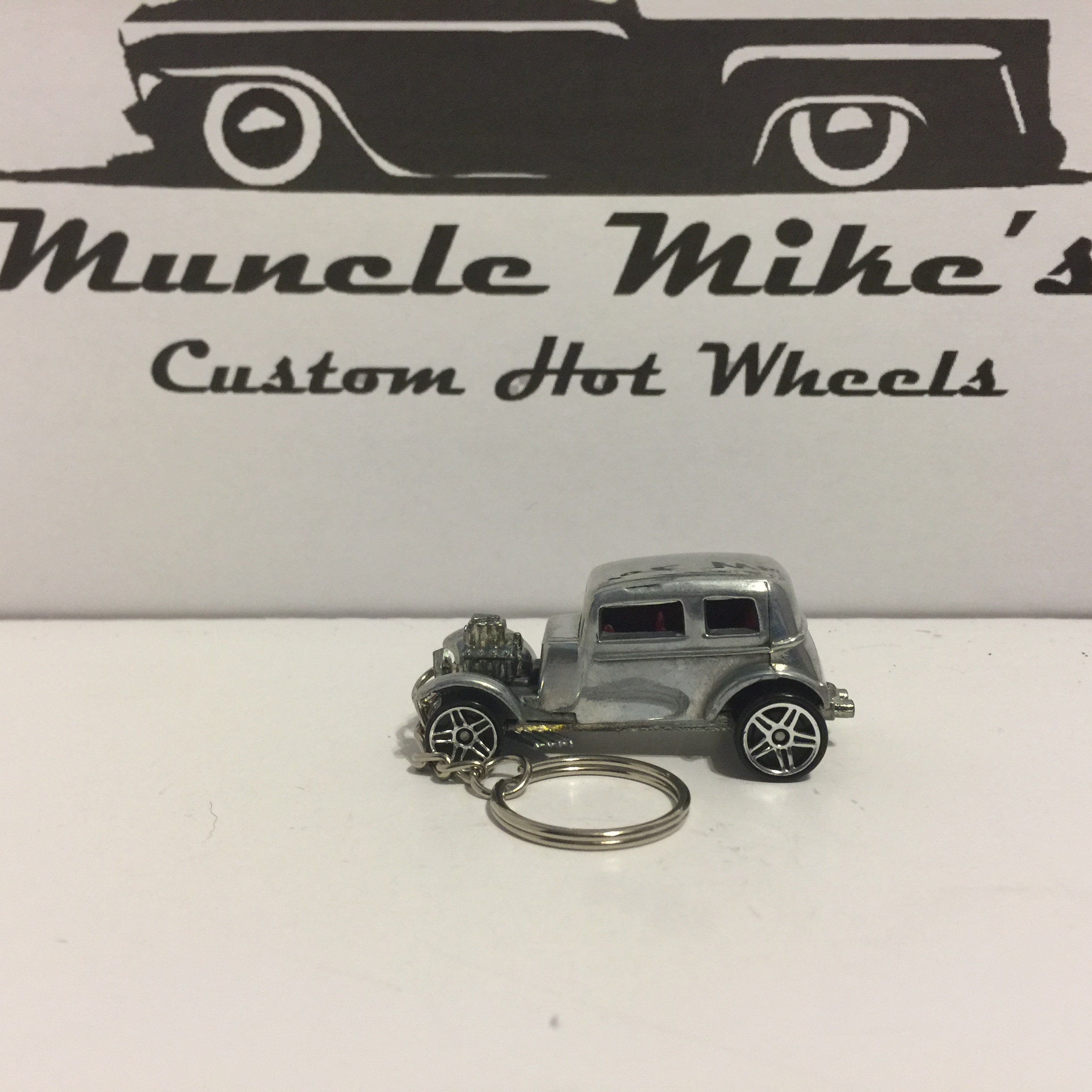 Custom Hot Wheels hand polished '32 Ford key chain keychain