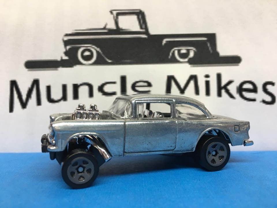 Custom Hot Wheels 1955 Chevy Gasser Bare Metal Free Shipping!