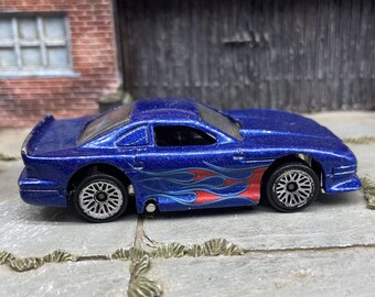 1 of 2 1997 Hot Wheels 1 64 Scale Blue Ford Mustang Cobra Flame